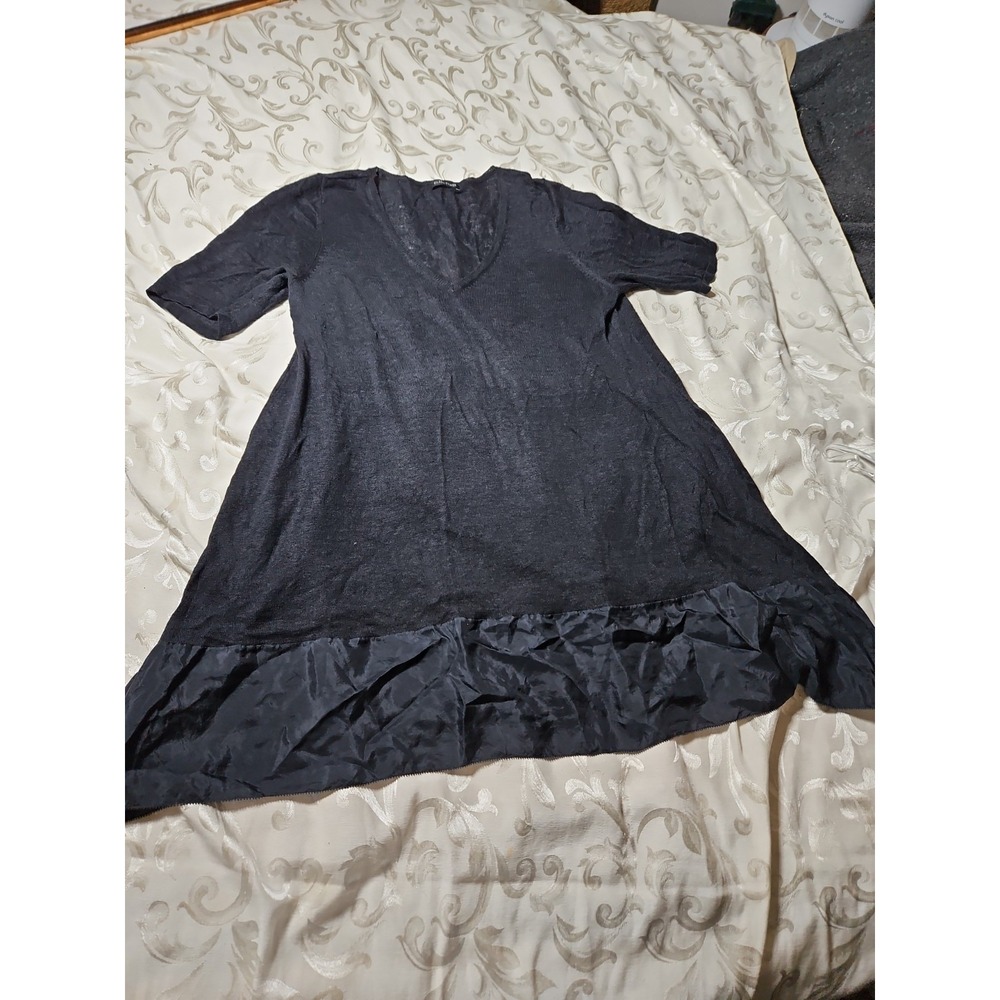 Eileen Fisher Linen Silk Knit Dress Tunic Shift Flowy Luxury Resort XL